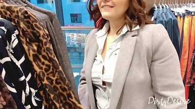 dt in the chaning asses - shopping in the mall heads horny - She swallows my jism in public